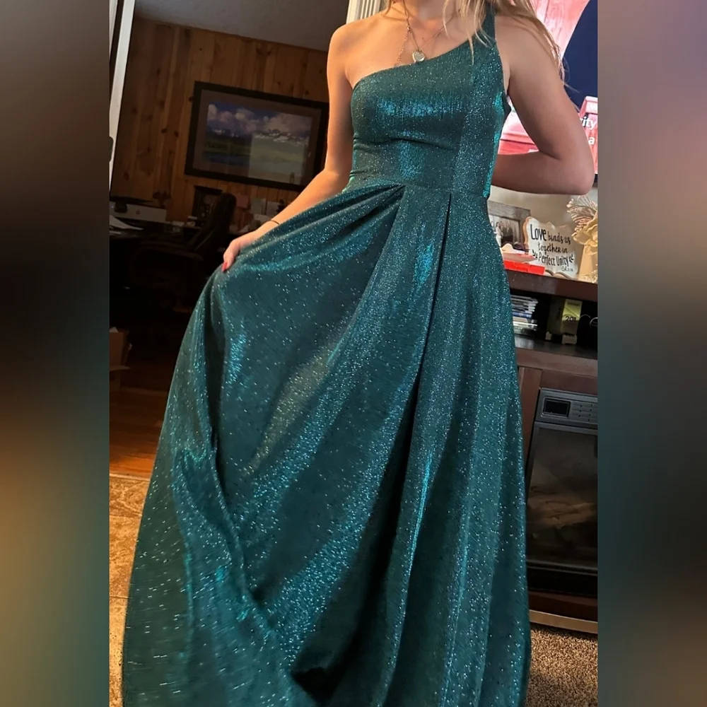 Windsor Emerald Margie Glitter A-Line Ball Gown Sz 5/6 - Picture 2 of 7